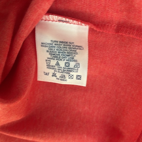 Lands End women’s mock turtleneck size 6-8 cotton coral color like new - Picture 4 of 5